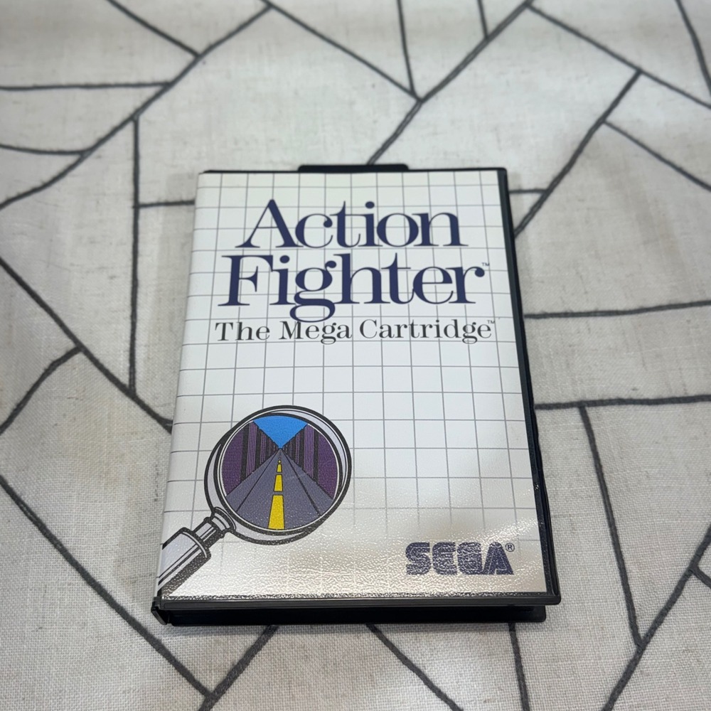 Sega Action Fighter Sega Master System Black CIB Tested Retro Video Game